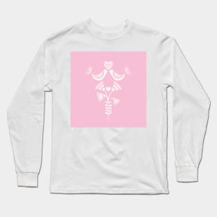 A Scandinavian Christmas - birds in the snow Long Sleeve T-Shirt